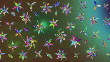 Güzel kumaş deseni. Güzel karalamalı çiçek desenli çizim. Raster illüstrasyonu. Küçük çiçekte sevimli çiçek deseni var..