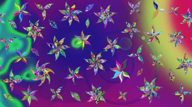 Sanat ilham verici, mor renkli çiçekler ve arka plan bırakıyor. Raster deseni. Karalama çiçekleri çizim kalıbı. Menekşe ve mor el çizimi desen.