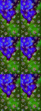 Zarif, parlak ve eskiz yeşil ve mavi çiçek desenli tasarım. Sabıka baskıları, bebek kıyafetleri, duvar kâğıtları, paket kutuları vb..