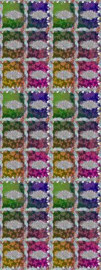 Güzel kumaş deseni. Renkli Bahar Temalı Kusursuz Arkaplan. Düz Çiçek Elementleri Tasarımı. Zentangle soyut çiçekleri. Karalama çiçeği. Raster illüstrasyonu.