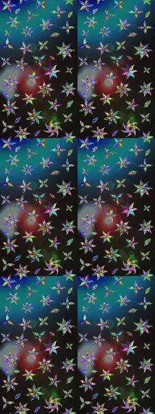 Düz Çiçek Elementleri Tasarımı. Gri ve mavi renkte çiçekler. Raster illüstrasyonundaki çiçek desenli çizim. Renkli Bahar Teması çizim şablonu.