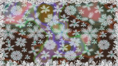 Renkli Bahar Temalı Kusursuz Arkaplan. Şirin çiçek elementleri. Raster illüstrasyonu. Düz Çiçek Elementleri Tasarımı. Kusursuz desenli. Moda desenli..