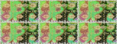 Çiçek deseni. Kusursuz raster arka plan. Şık bir grafik desen. Duvar kâğıdı barok, İspanyol kumaşı. Kahverengi ve bej renklerdeki altın elementler.