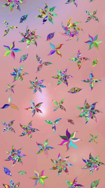 Suluboya çiçekli çiçek deseni. Raster illüstrasyonu. Tarafsız ve pembe renklerde güzel tekstil..