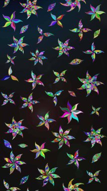 Çiçekli bahar çiçekleri. Küçük renkli çiçekler. Moda baskıları için zarif bir şablon. Motley illüstrasyonu. Küçük çiçekte şirin desenler.