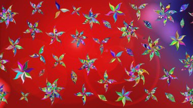 Süslü kumaş deseni. Raster deseni. Çiçekli çiçek deseni, suluboya..