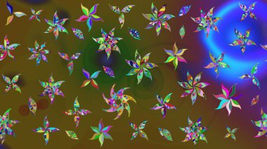 Güzel kumaş deseni. Raster illüstrasyonu. Güzel karalamalı çiçek desenli çizim. Küçük çiçekte sevimli çiçek deseni var..