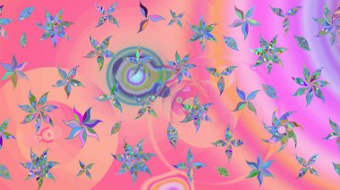 Raster Hip kumaş deseni. Eskiz Vintage Çiçek Deseni.