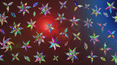 Taslak desenli, modaya uygun kumaş deseni. Şirin çiçek elementleri. Renkli Bahar Teması eskiz kalıbı. Düz Çiçek Elementleri Tasarımı. Raster illüstrasyonu.