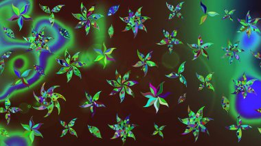 Vadinin renkleri. Raster çiçek desenleri çiziyor..