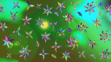 Renkli çiçekler. Elle boyanmış suluboya resim çizimi çiçekler ve bitkiler.