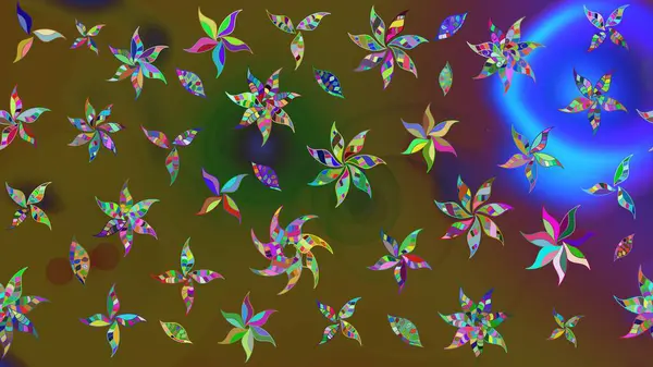 Güzel kumaş deseni. Raster illüstrasyonu. Güzel karalamalı çiçek desenli çizim. Küçük çiçekte sevimli çiçek deseni var..