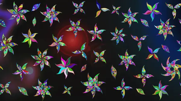 Modern çiçek arkaplanı. Moda baskıları için zarif bir şablon. Halk tarzı. Rengarenk çiçekleri ve yaprakları olan muhteşem bir çiçek deseni..