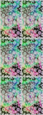 Çiçeksiz desenli, suluboya elle çizilmiş elementler. Parlak renkli fantezi çiçekleri, yapraklar, gri ve nötr renklerde tomurcuklar gri ve nötr.