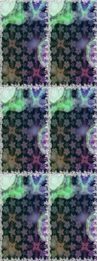 Çiçekli karalama şeklinde Raster çiçek deseni. Mavi ve gri renkte çiçekler. Nazik, narin çiçek arkaplanı.