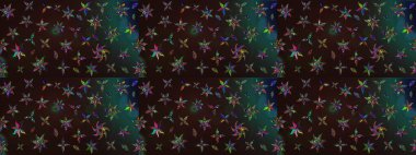 Gri ve kahverengi renkli etnik çiçekli zarif eskiz deseni. Asya Tekstil 'inde Raster Çiçek İllüstrasyonu.