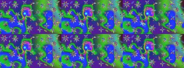 Sketch Floral Pattern in Raster illustration. Fancy fabric pattern. Colour Spring Theme sketch pattern Background. Flat Flower Elements Design.