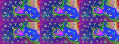 Küçük çaplı çiçeklerdeki basit şirin desenler. Tekstil veya kitap kapakları, imalat, duvar kağıtları, baskı, hediye paketi ve yapıştırma kitabı için çiçek eskizi geçmişi. Raster illüstrasyonu.