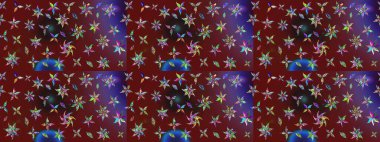 Sketch Floral Pattern in Raster illustration. Fancy fabric pattern. Colour Spring Theme sketch pattern Background. Flat Flower Elements Design.