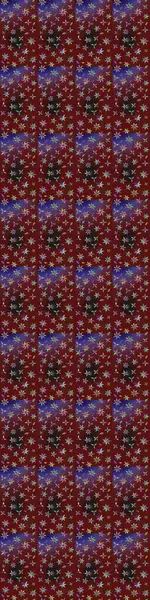 Kırmızı ve kahverengi renkte etnik çiçeklerle süslenmiş zarif bir eskiz şekli. Asya Tekstil 'inde Raster Çiçek İllüstrasyonu.