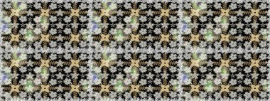 Raster Hip kumaş deseni. Kusursuz Vintage Çiçek Deseni.