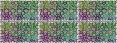 Asya tekstil tarzında. Renkli Bahar Temalı Kusursuz Arkaplan. Güzel kumaş deseni. Kusursuz çiçek deseni. Raster illüstrasyonu. Düz Çiçek Elementleri Tasarımı.