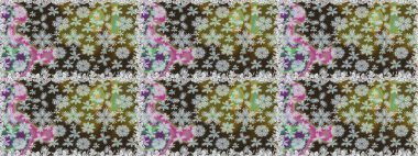 Eski usul. Kusursuz bir geçmişi var. Tomurcukları çiçek olan sevimli bir çiçek deseni. Kumaş, tekstil, duvar kağıdı baskısı için. Raster. Raster illüstrasyonu.