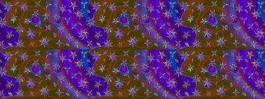 Vadinin çiçekleri kahverengi ve mor renklerde. Çiçeksel çizim kalıbının çizimi.