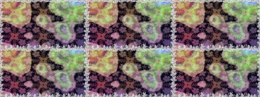 Asya tekstil tarzında. Kusursuz çiçek deseni. Raster illüstrasyonu. Raster illüstrasyonu. Tarafsız ve gri renkte çiçekler.