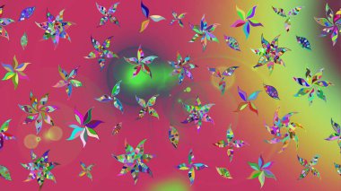 Çizim çiçek deseni duvar kağıdı, web sitesi arka planı, ambalaj kağıdı, davetiye, broşür, afiş veya web sitesi için kullanılabilir. El çizimi Raster çizimi. Parlak elementlerin.