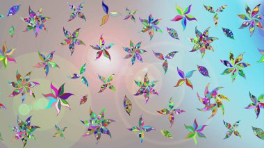 Tomurcukları papatya çiçekleri olan sevimli bir çiçek deseni. Raster illüstrasyonu. Eskiz geçmişi. Kumaş, tekstil, duvar kağıdı baskısı için. Miles Fleur, süslü püslü bir süs. Antika retro tarzı.