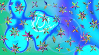 Küçük çiçekte güzel bir desen. Moda baskıları için zarif bir şablon. Çiçekli bahar çiçekleri. Küçük renkli çiçekler. Motley illüstrasyonu.