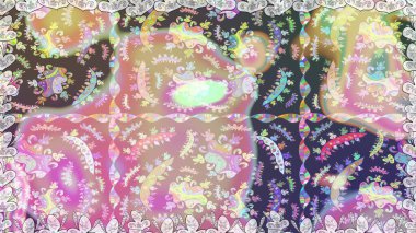 Tarafsız ve bej renklerde. Raster illüstrasyonu. Nötr ve bej renkli papatyaların nötr ve bej renkli desenleri.