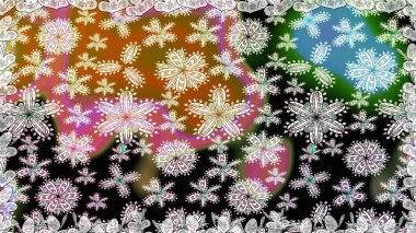 Vadinin çiçekleri tarafsız ve siyah renklerde. Çiçeksiz desenlerin çizimi.