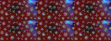 Küçük çiçekteki sevimli çiçek deseni. Güzel karalamalı çiçek desenli çizim. Güzel kumaş deseni. Raster illüstrasyonu.