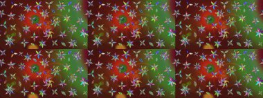 Çiçekli eskiz arkaplanı. Çocuk stili. Renkli Bahar Teması eskiz kalıbı. Düz Çiçek Elementleri Tasarımı.