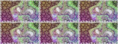 Raster Çiçek İllüstrasyonu güzel tekstil. Tarafsız ve gri renklerde etnik çiçeklerle kusursuz bir desen..