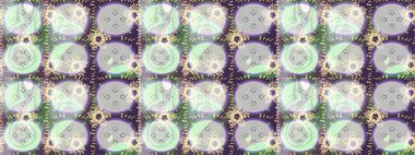 Noel ve yeni yıl moda baskıları için tatil tasarımı. Raster illüstrasyonu. Tarafsız, gri ve yeşil renkler. Kar tanelerinin soyut arkaplanlı Noel deseni.