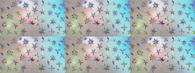 Güzel kumaş deseni. Raster suluboya çiçek deseni, narin çiçekler, gri ve nötr çiçekler, tebrik kartı şablonu.