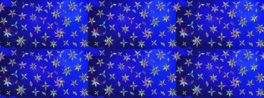 Renkli Bahar Teması eskiz kalıbı. Mavi ve yeşil renkli çiçekler. Çiçek desenli eskiz, yaz çiçekleri. Düz Çiçek Elementleri Tasarımı.