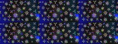 Raster illüstrasyonu. Çiçek çelengi. Desen, çizim, çiçek sınırı. Kıvırcık, parlak örgü. Güzel, parlak, pürüzsüz kumaş, tuval. Klasik eski arkaplan.