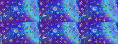 Çiçekli yumuşak bir eskiz şekli. Raster çiçekleri klasik tarzda çizilmiş. Yumuşak, bahar çiçekleri mavi ve mor renklerde. Raster illüstrasyonu.