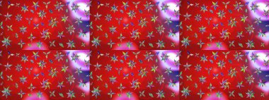 Suluboya çizim kalıbı. Çiçek izi. Suluboya tarzında kırmızı ve pembe renkte çiçekler.