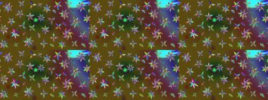 Çizim çiçek deseni duvar kâğıdı olarak kullanılabilir. Renkli çiçekler. Raster illüstrasyonu.