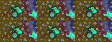 Renklere karalamalar çizilmiş çiçek deseni. Raster illüstrasyonu.