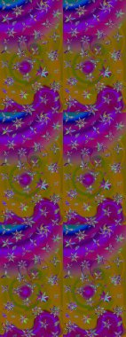 Raster illüstrasyonu. Güzel kumaş deseni. Bahar çiçekli güzel bir çiçek deseni..