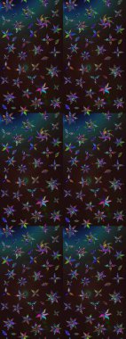 Gri ve kahverengi renkli güzel bir tekstil. Raster illüstrasyonu. Suluboya çiçekli çiçek deseni.