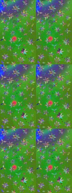 Arkaplan dokusu, duvar kağıdı, çiçek temalı renkler. Soyut etnik raster çizim kalıbı. Kabile sanatı boho baskısı, klasik çiçek arkaplanı.