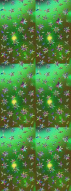 Renklerle. Raster illüstrasyonu. Çiçek buketleriyle klasik tarzda eskiz deseni.