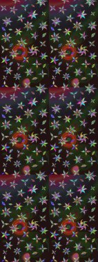 Çiçekli karalama şeklinde Raster çiçek deseni. Nazik, narin çiçek arkaplanı. Renkli çiçekler.